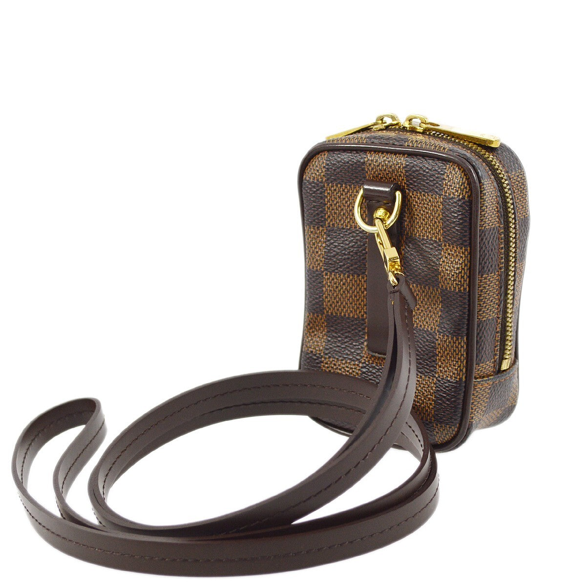 Louis Vuitton Etui Okapi Camera Case Damier Brown Canvas Shoulder Bag