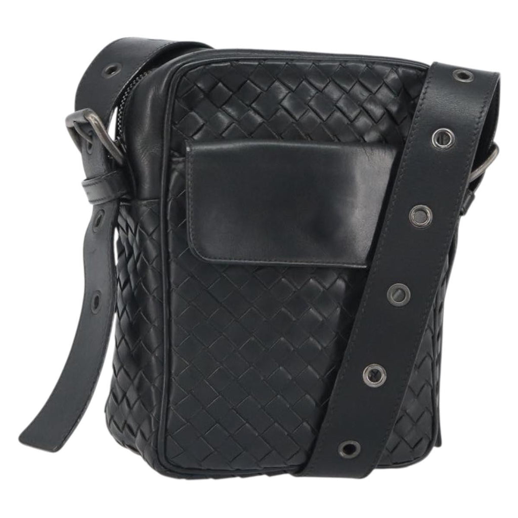 Bottega Veneta Intrecciato Shoulder Bag Leather Black Leather Shoulder Bag Bag