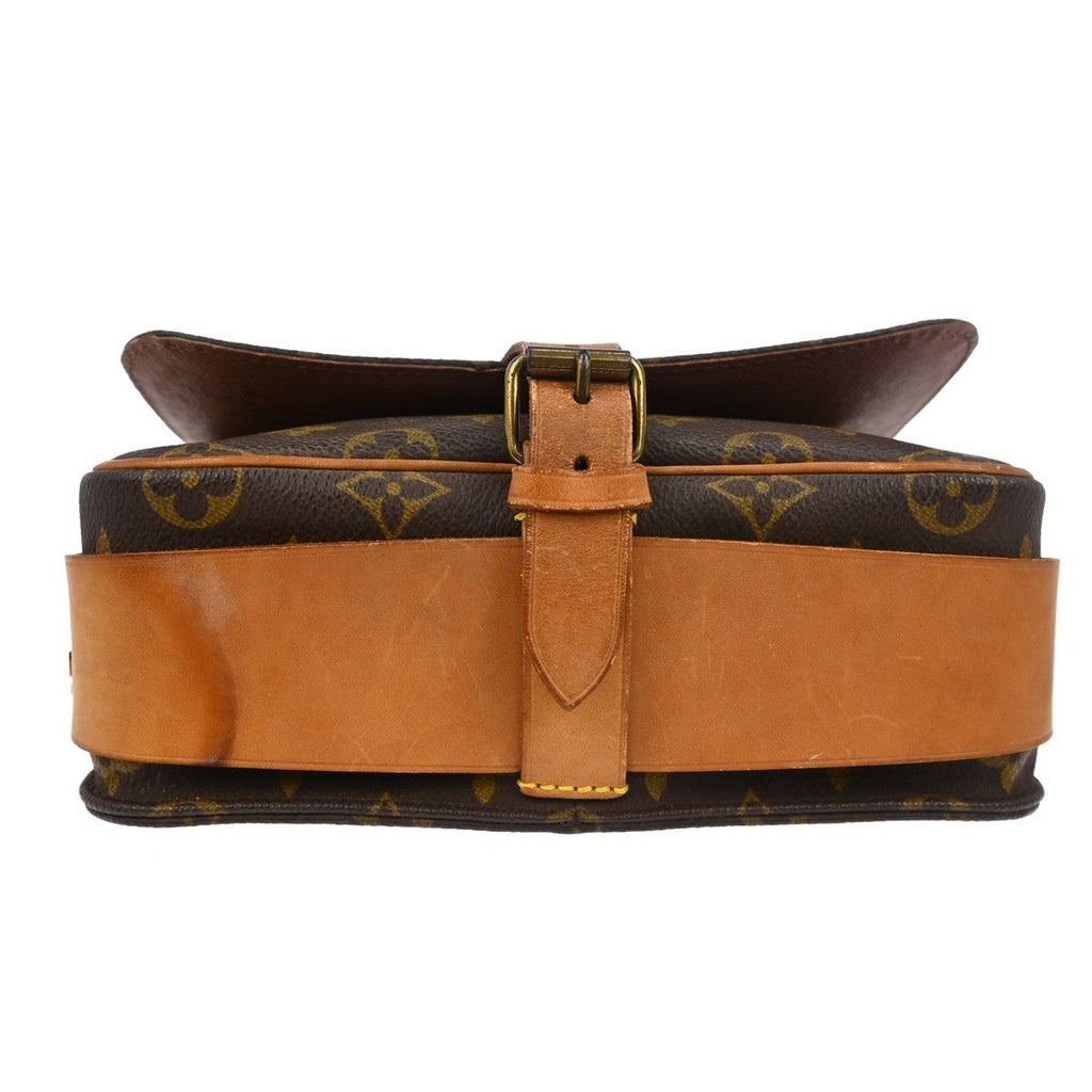 Louis Vuitton Cartouchiere Handbag Monogram Canvas Brown Canvas Crossbody Bag