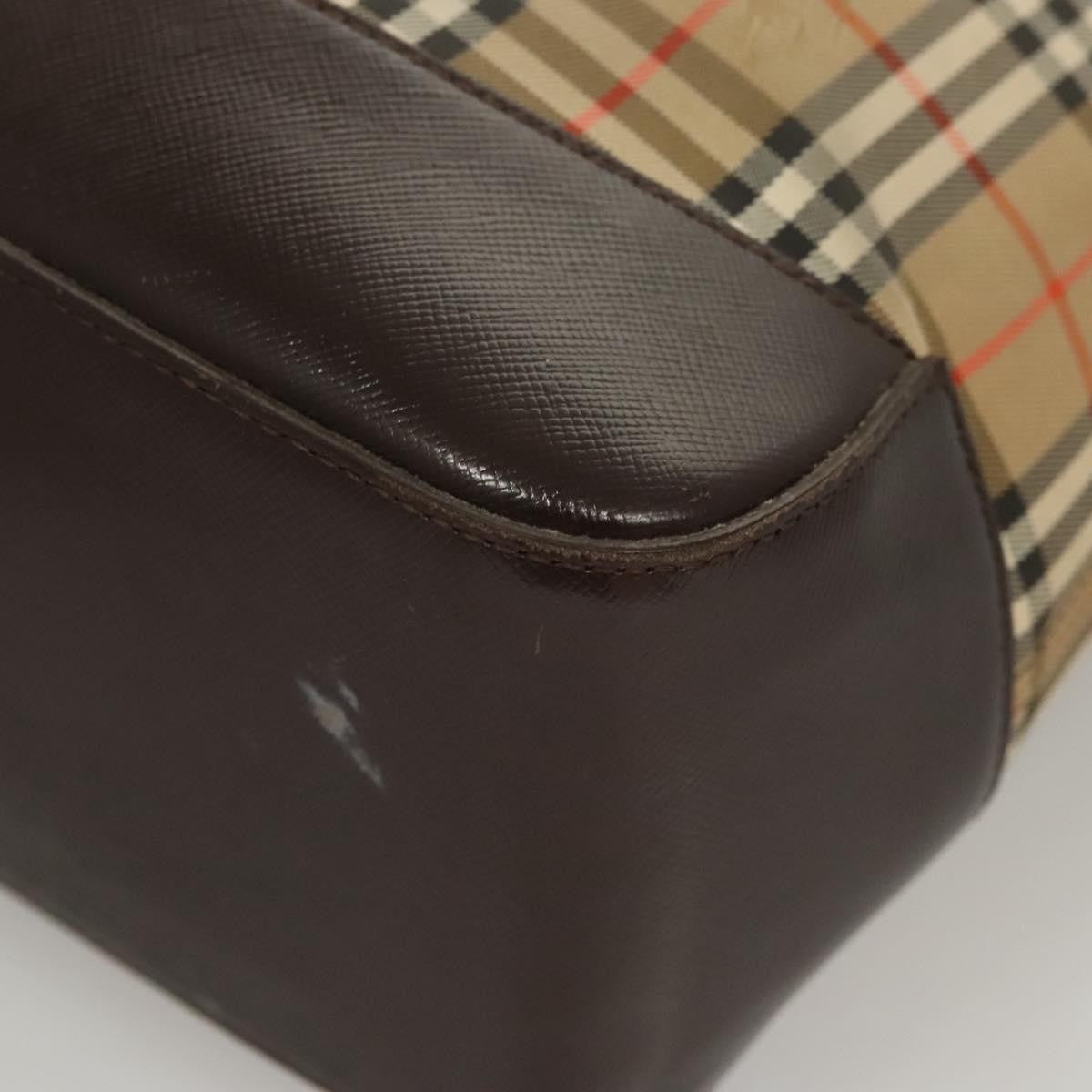 Burberry Nova Check Tote Canvas And Leather Beige Canvas Tote Bag