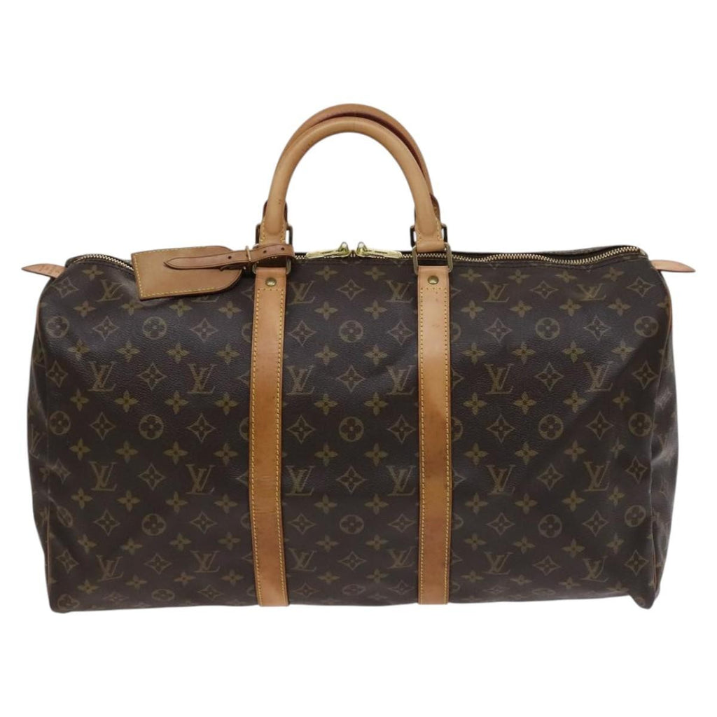 Louis Vuitton Keepall Bag Monogram Canvas Brown Canvas Bag