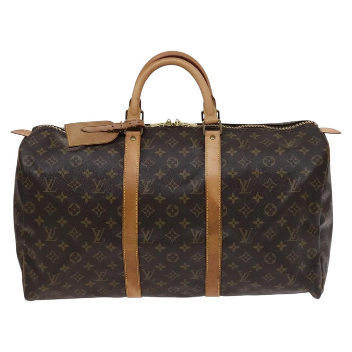 Louis Vuitton Keepall Bag Monogram Canvas Brown Canvas Bag