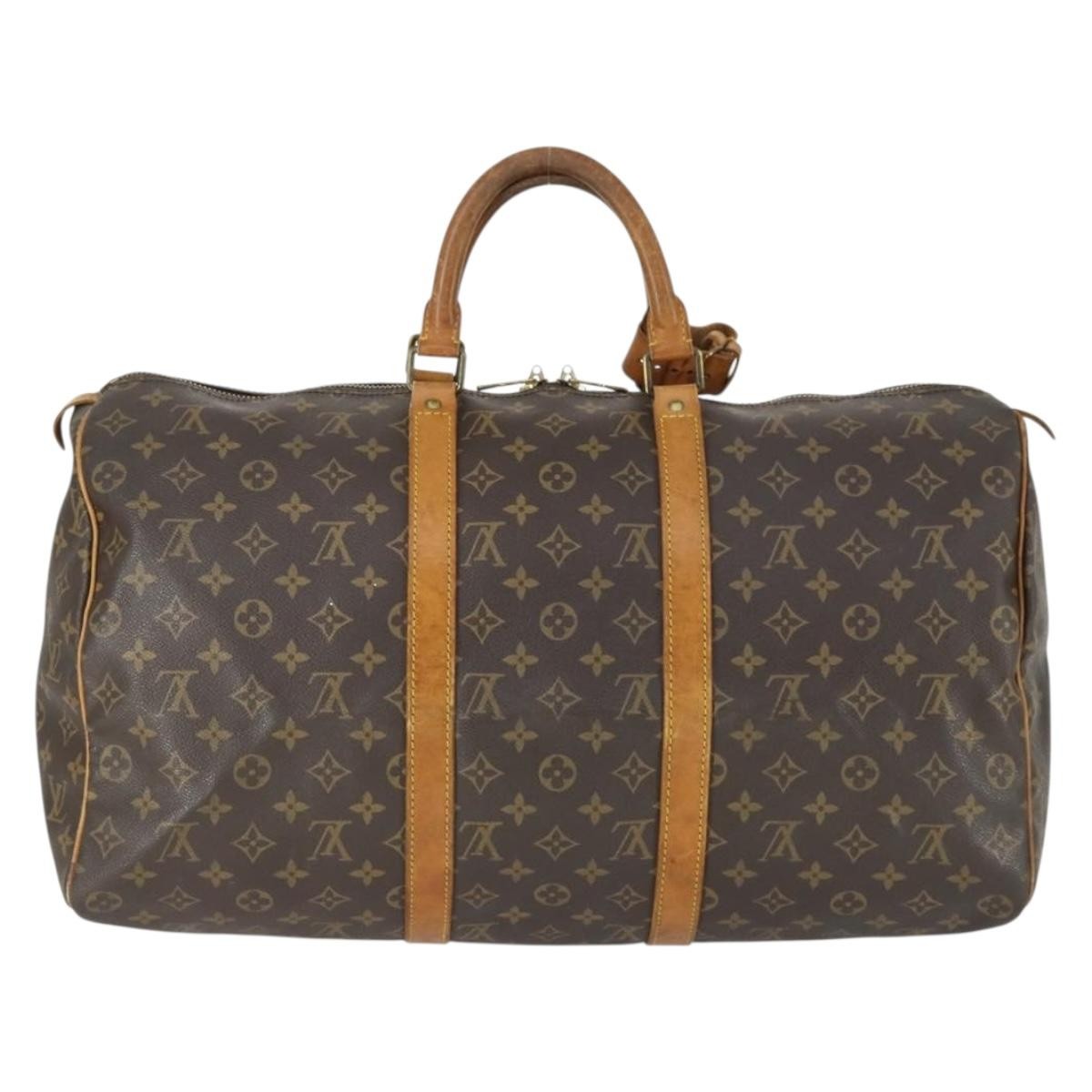 Louis Vuitton Keepall Bag Monogram Canvas Brown Canvas Travel Bag
