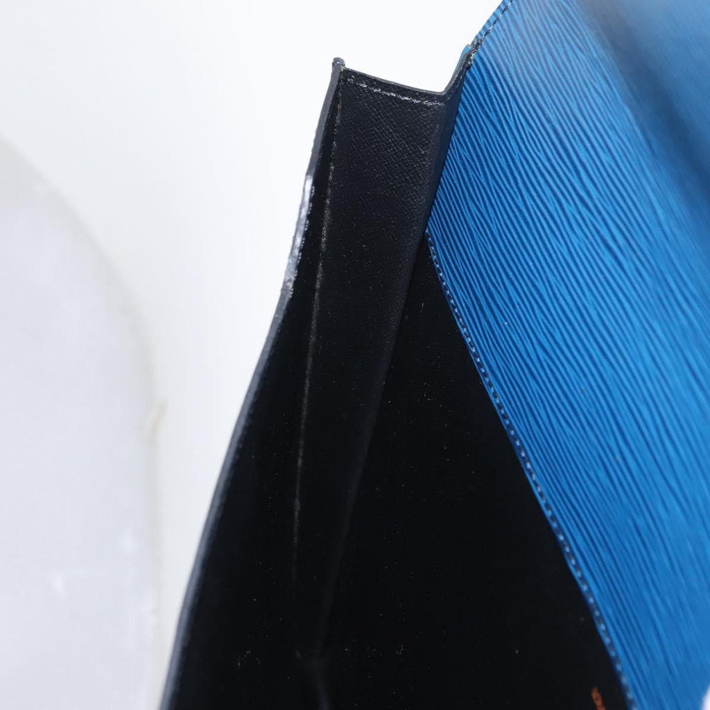 Louis Vuitton Porte-Documents Senateur Bag Epi Leather Blue Leather Clutche & Pouche Bag