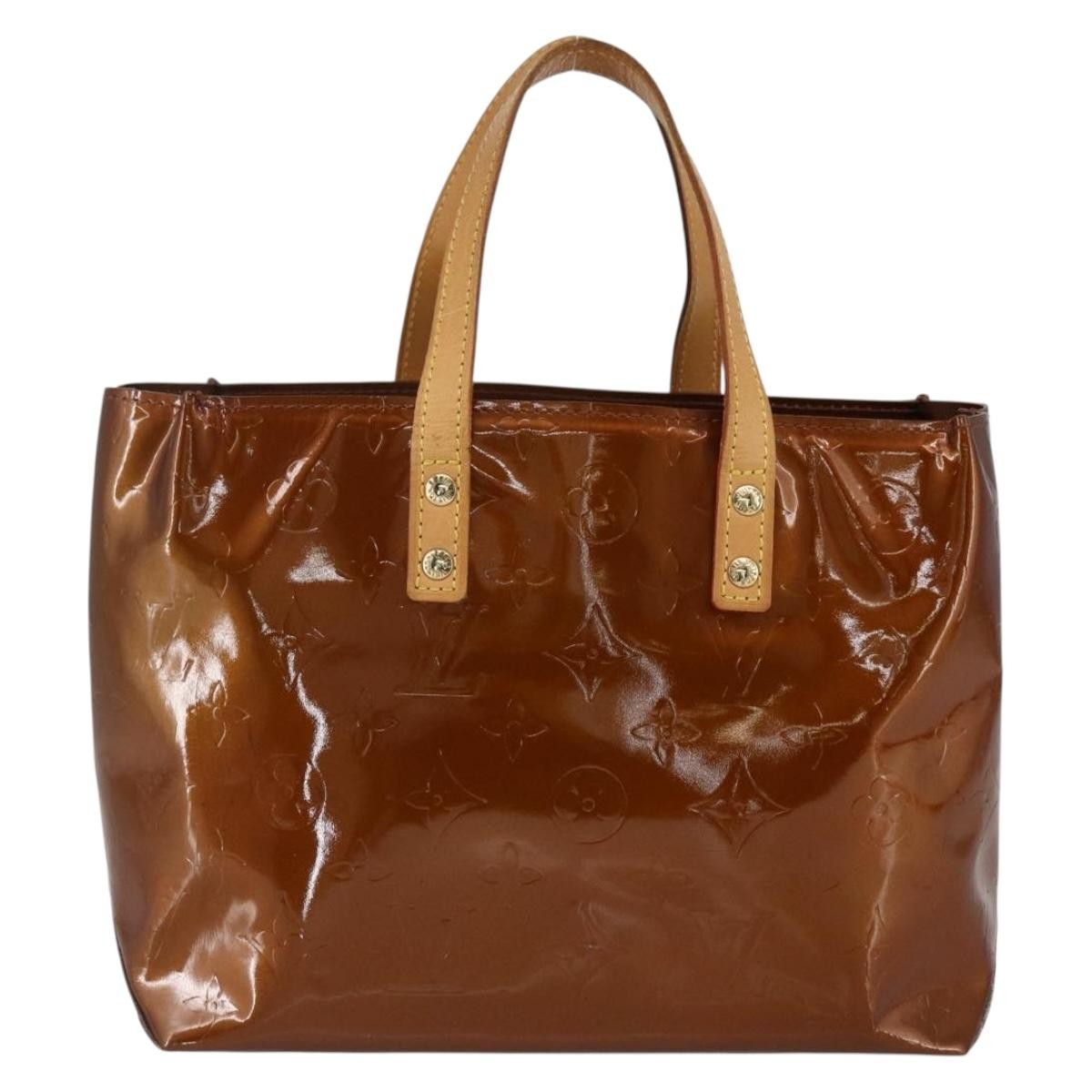 Louis Vuitton Reade Handbag Monogram Vernis Brown Patent_Leather Handbag