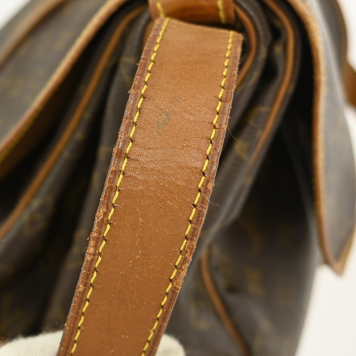 Louis Vuitton Saumur Handbag Monogram Canvas Brown Canvas Shoulder Bag