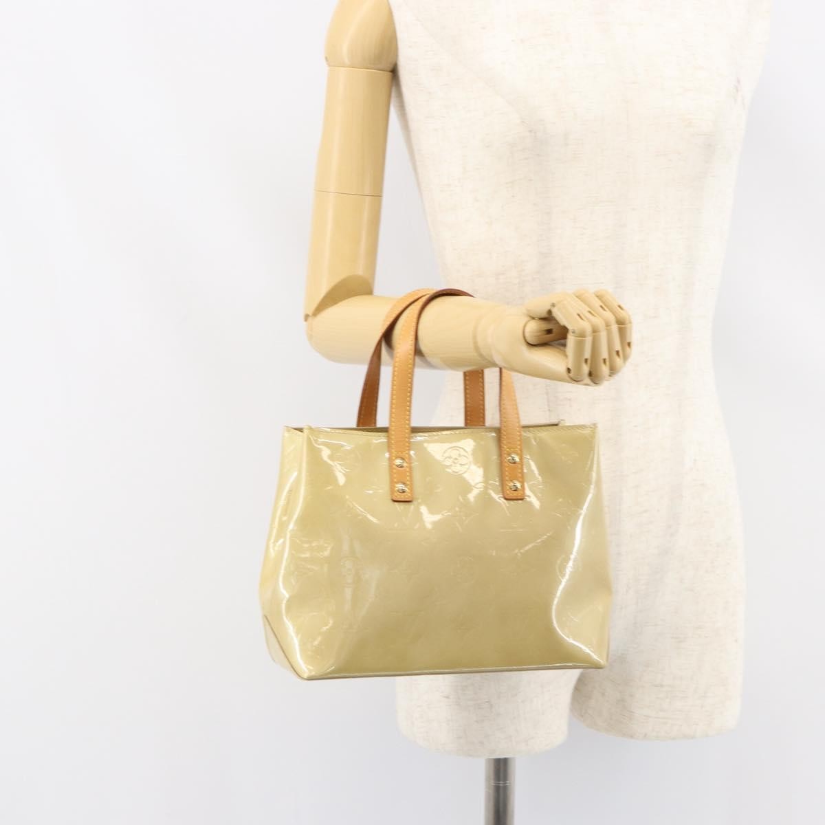 Louis Vuitton Reade Handbag Monogram Vernis Beige Patent_Leather Handbag