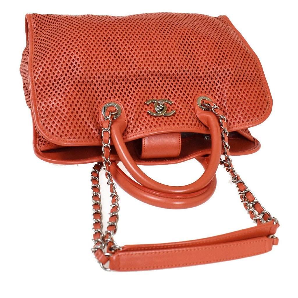 Chanel French Riviera Tote Quilted Caviar Pink Leather Handbag