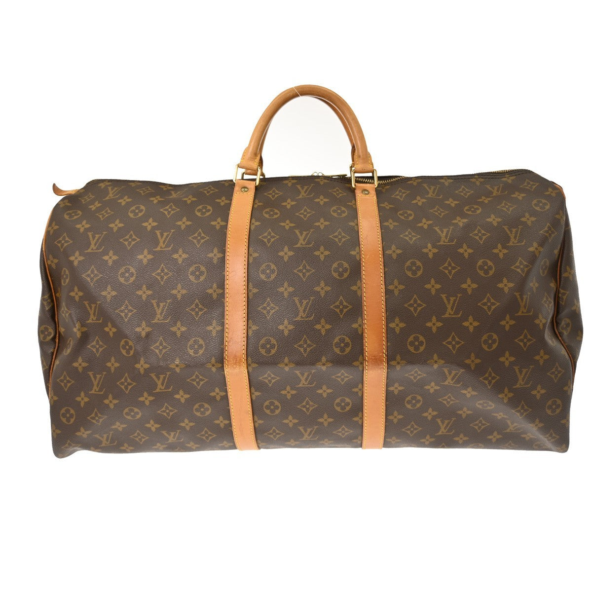 Louis Vuitton Keepall Bag Monogram Canvas Brown Canvas Travel Bag