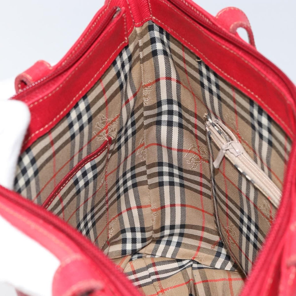 Burberry Vintage Tote Bag Leather Red Leather Tote Bag