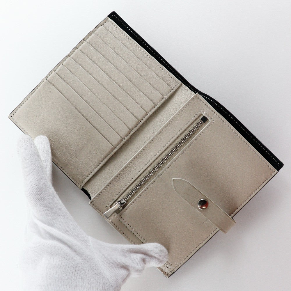 Celine Multifunction Strap Wallet Leather Black Calfskin Wallets Accessory