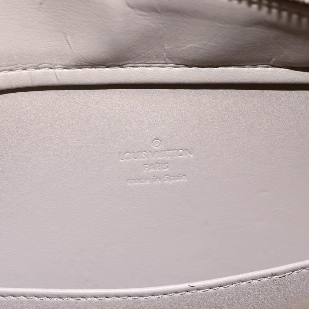 Louis Vuitton Columbus Handbag Monogram Vernis Beige Patent_Leather Tote Bag