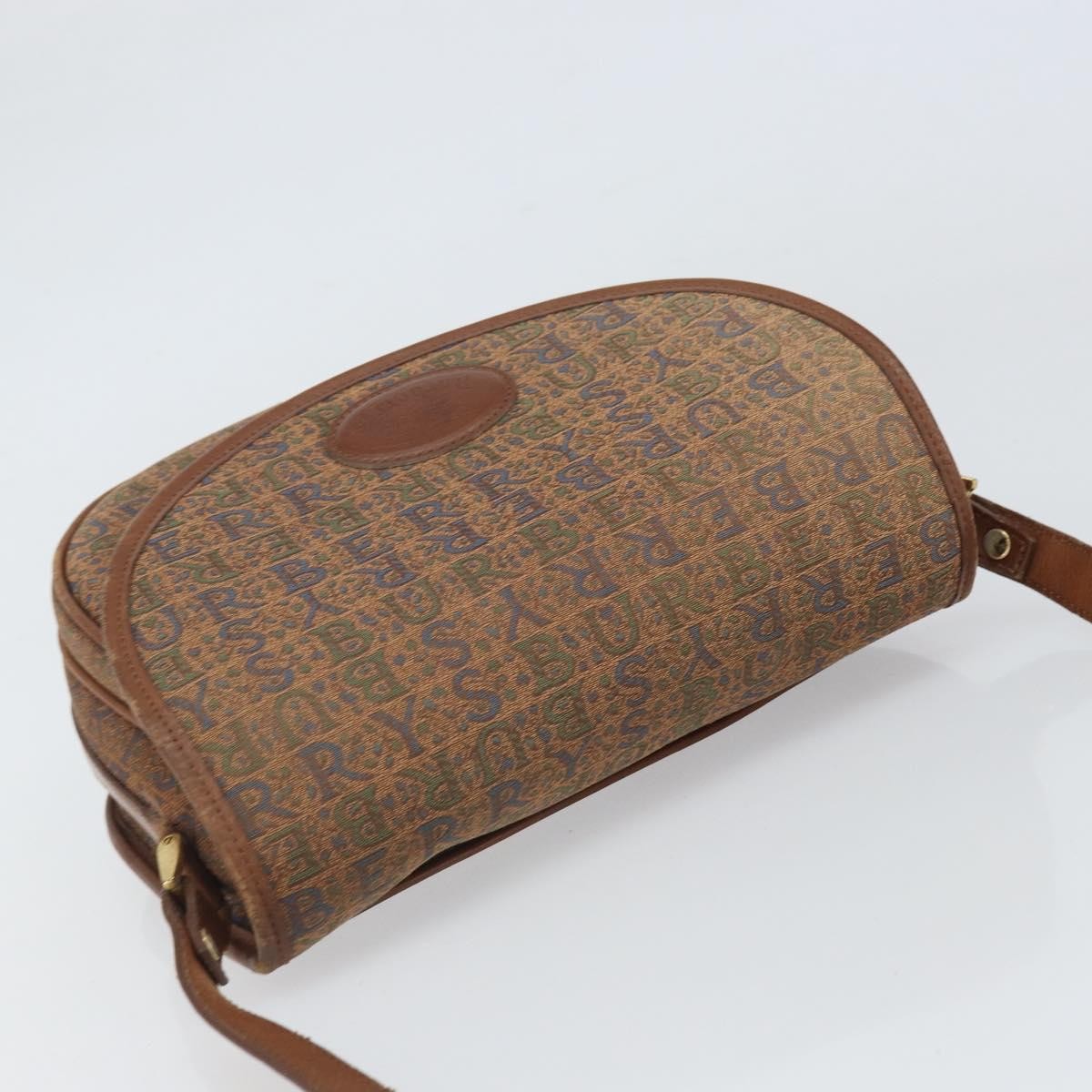 Burberry Flap Shoulder Bag Canvas Brown Canvas Shoulder Bag