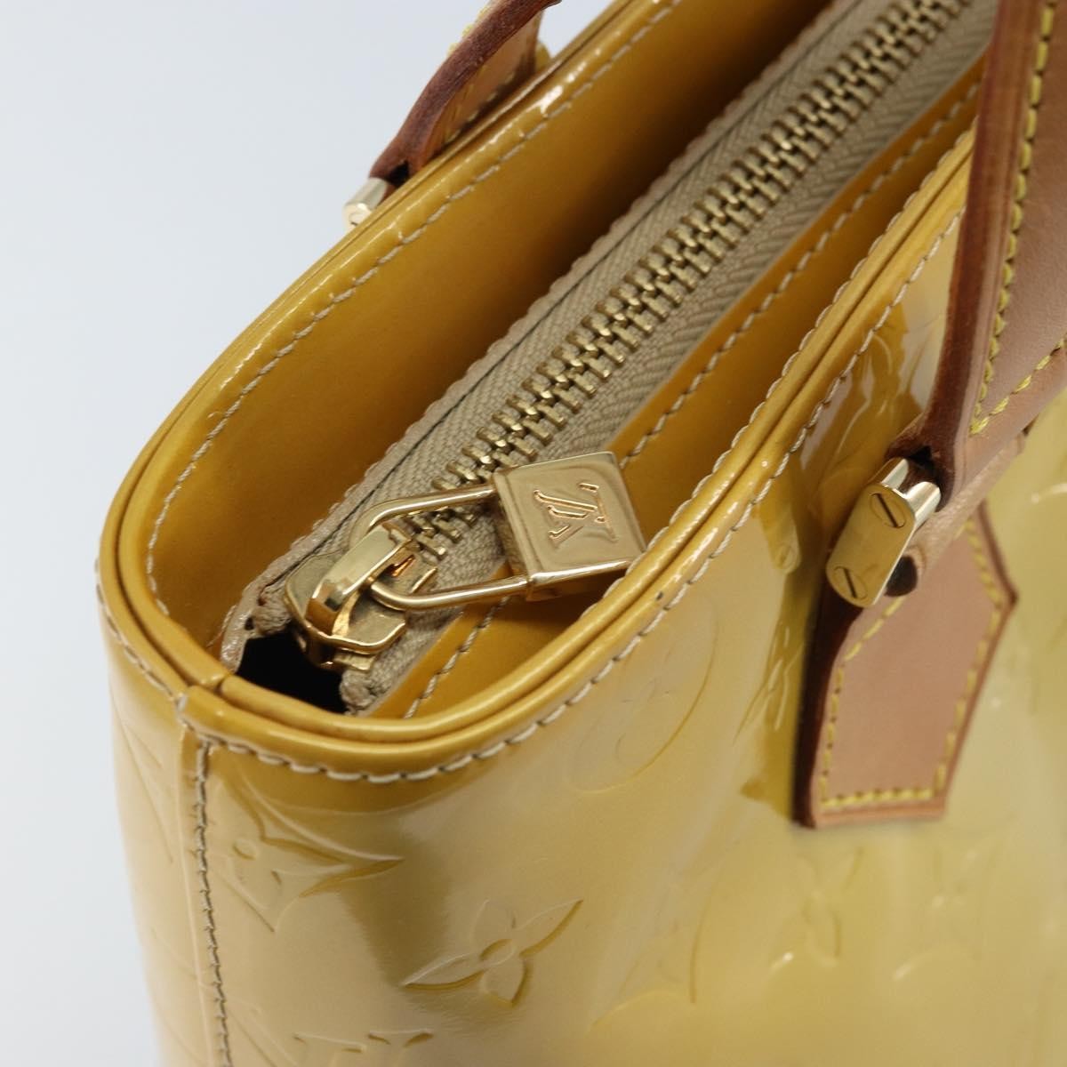 Louis Vuitton Houston Handbag Monogram Vernis Beige Patent_Leather Tote Bag