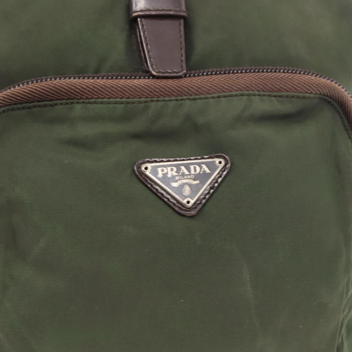 Prada Front Pocket Backpack Tessuto Khaki Nylon Backpack Bag