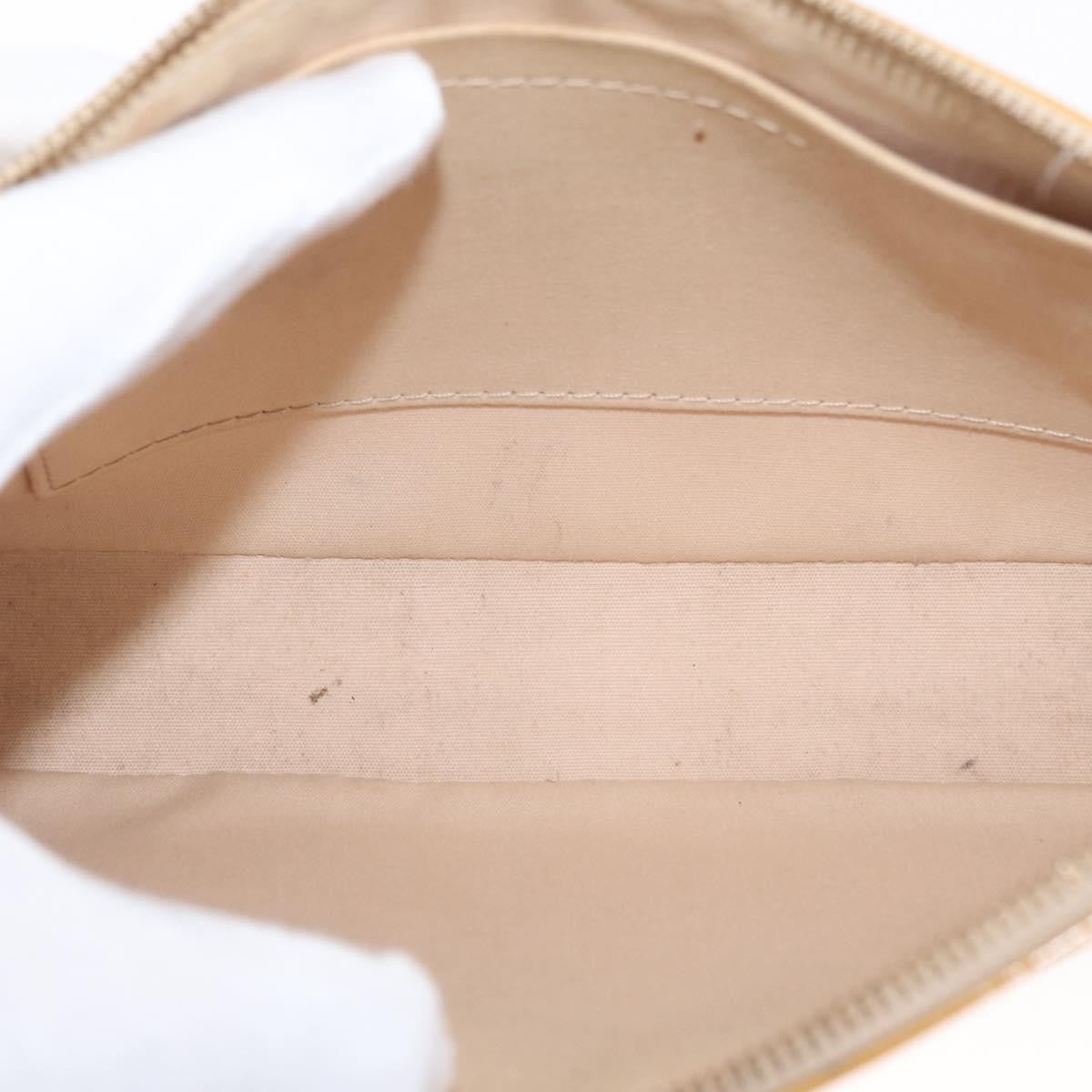 Louis Vuitton Pochette Accessoires Nm Monogram Vernis Yellow Patent_Leather Clutche & Pouche Bag