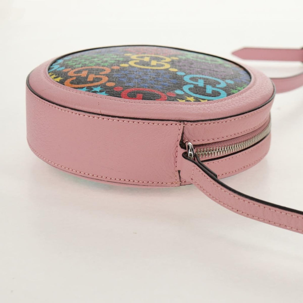 Gucci Round Shoulder Bag Psychedelic Print Gg Coated Canvas Multicolour Canvas Shoulder Bag Bag (Pre-Owned)