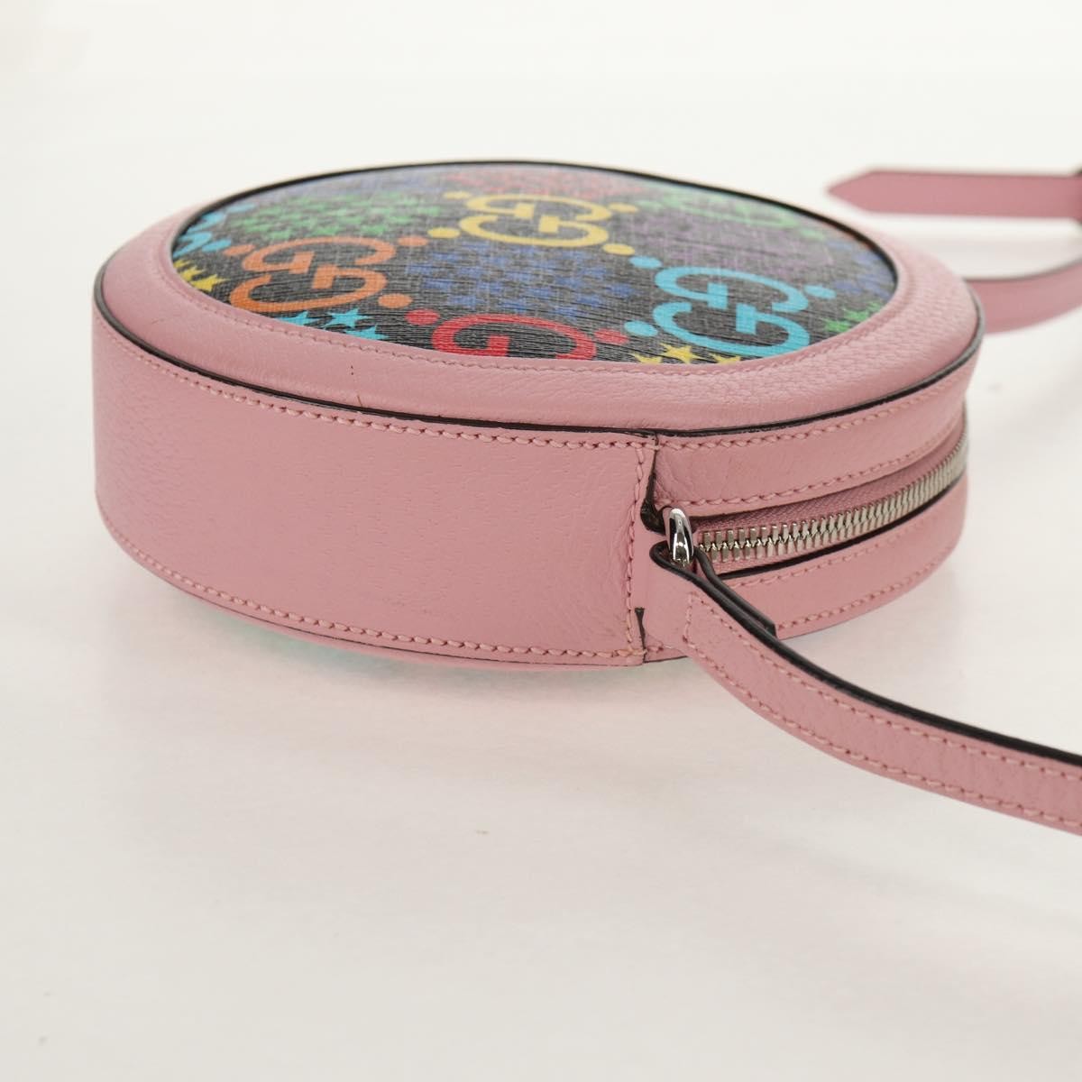 Gucci Round Shoulder Bag Psychedelic Print Gg Coated Canvas Multicolour Canvas Shoulder Bag Bag (Pre-Owned)