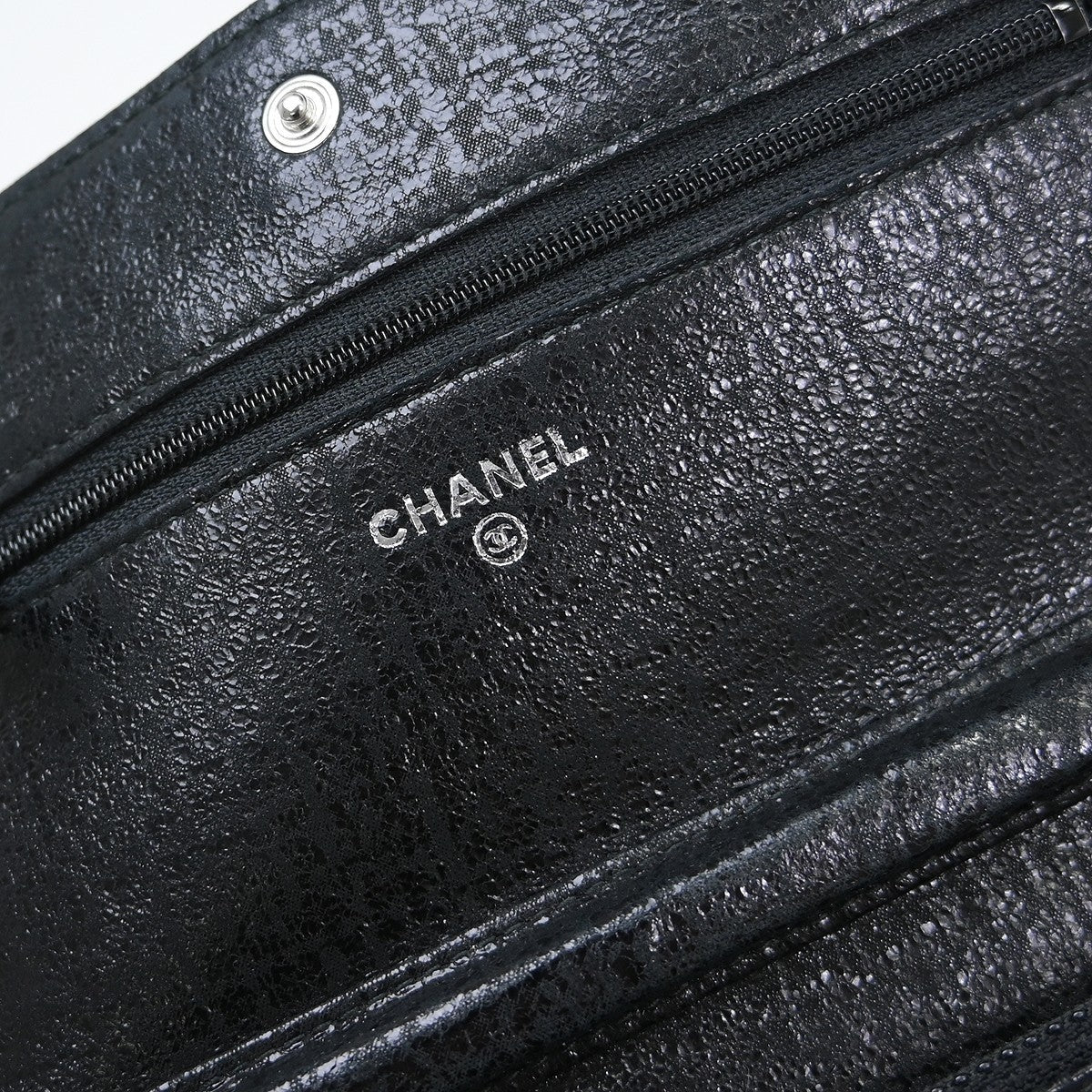 Chanel Wallet On Chain Leather Black Calfskin Crossbody Bag Bag