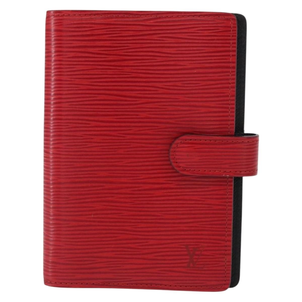 Louis Vuitton Agenda Cover Epi Leather Red Leather Wallets Accessory