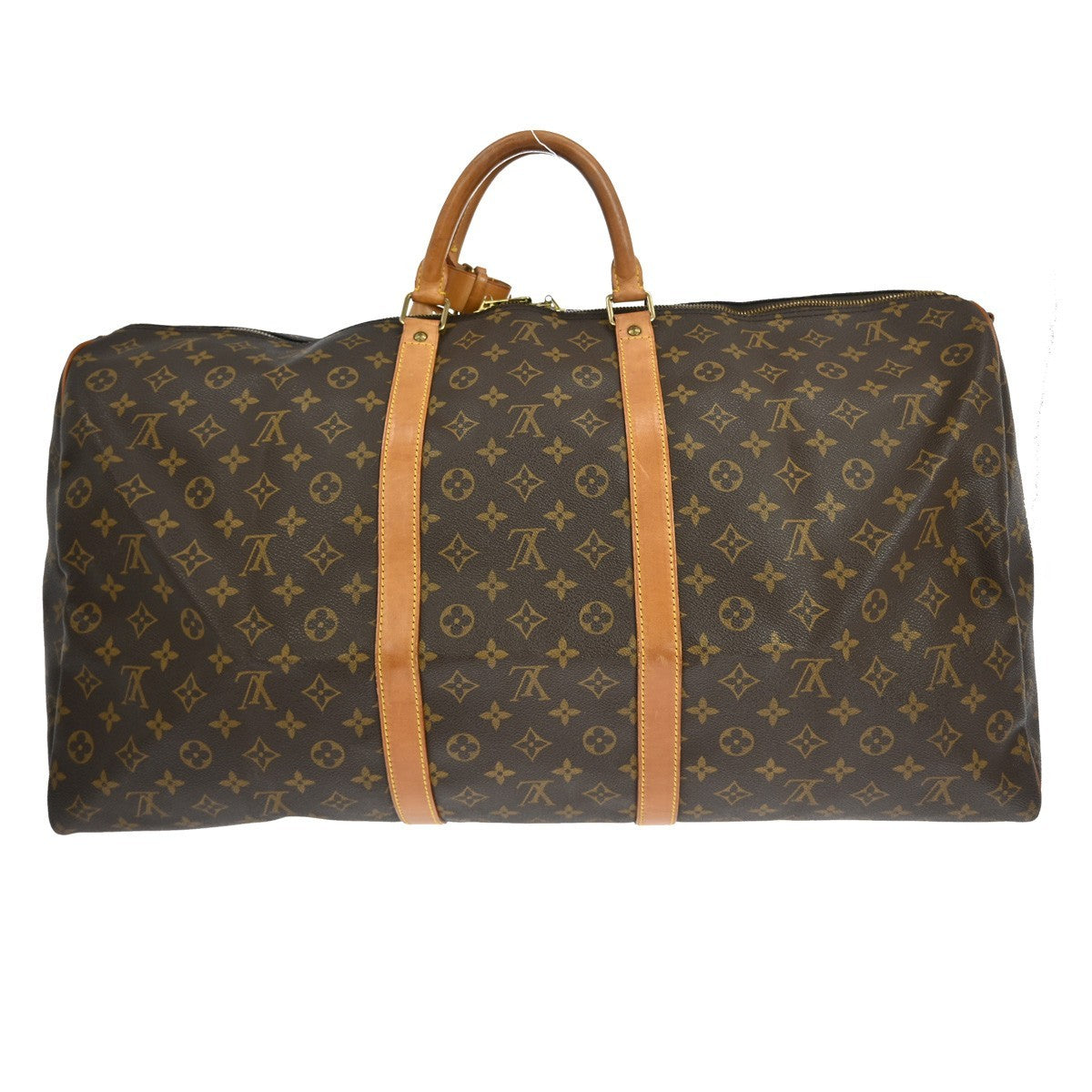 Louis Vuitton Keepall Bandouliere Bag Monogram Canvas Brown Canvas Travel Bag