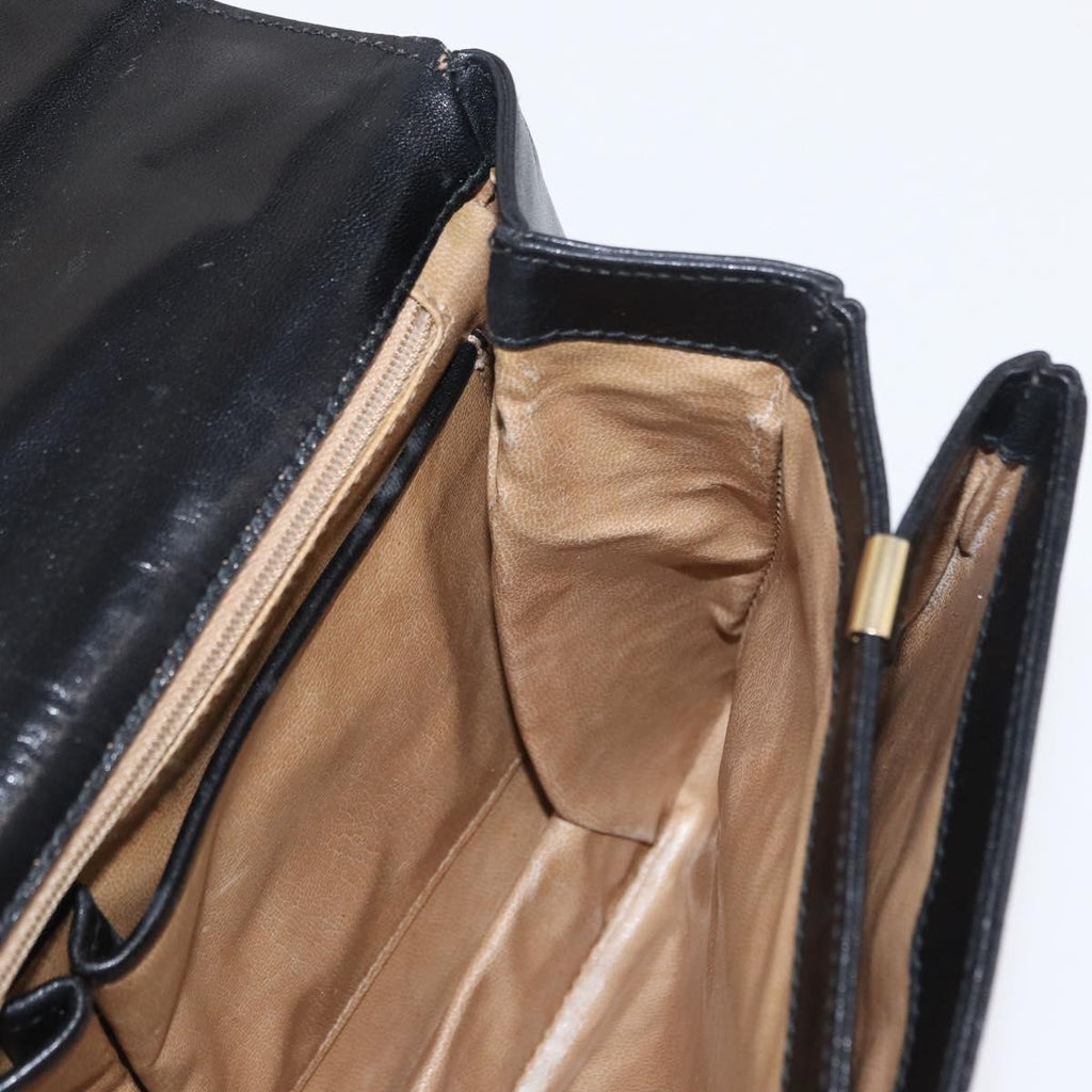 Celine Handbag Leather Black Leather Handbag