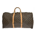 Louis Vuitton Keepall Bandouliere Bag Monogram Canvas Brown Canvas Travel Bag