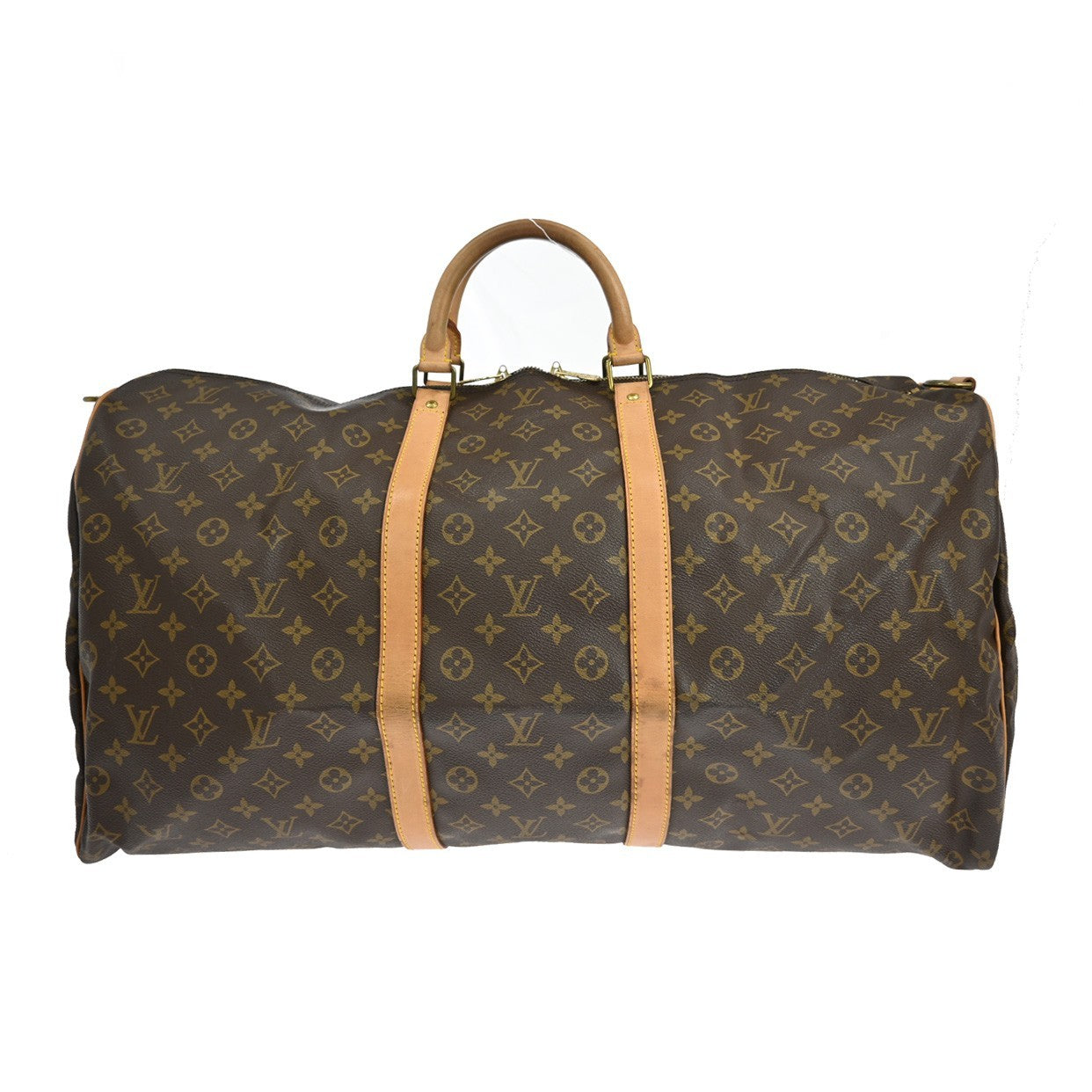 Louis Vuitton Keepall Bandouliere Bag Monogram Canvas Brown Canvas Travel Bag