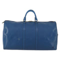 Louis Vuitton Keepall Bag Epi Leather Blue Leather Travel Bag