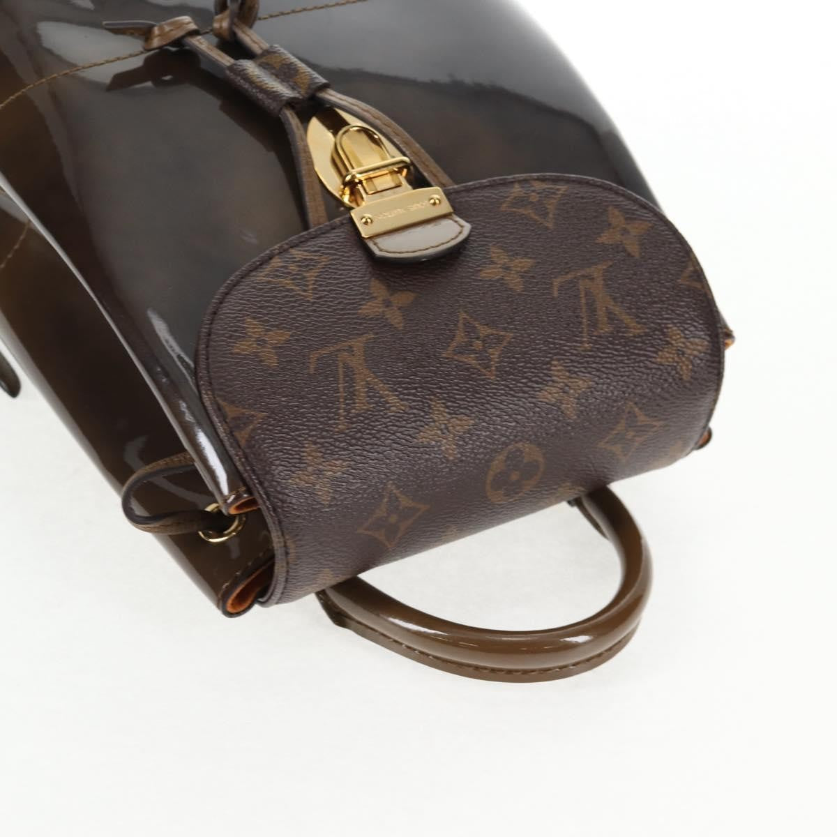 Louis Vuitton Hot Springs Backpack Vernis With Monogram Canvas Khaki Canvas Backpack Bag
