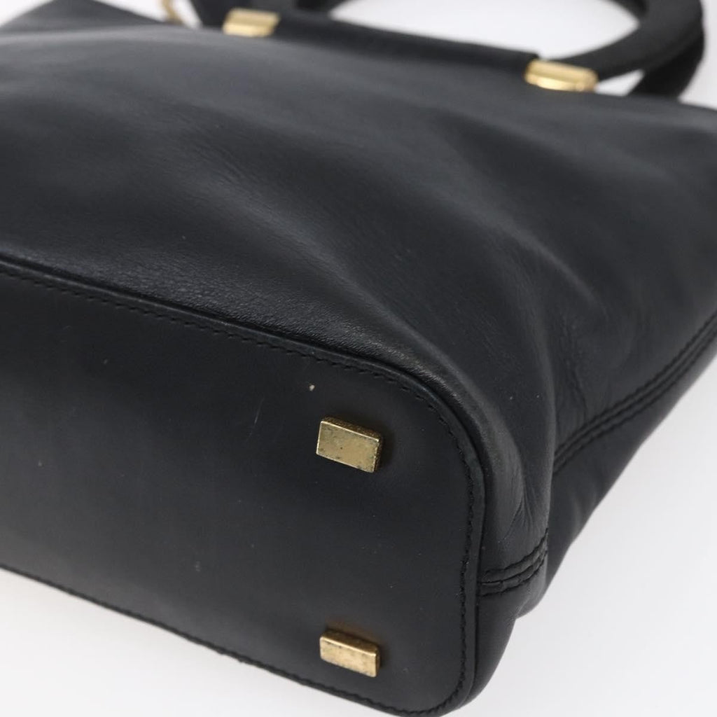 Celine Handbag Leather Black Leather Handbag