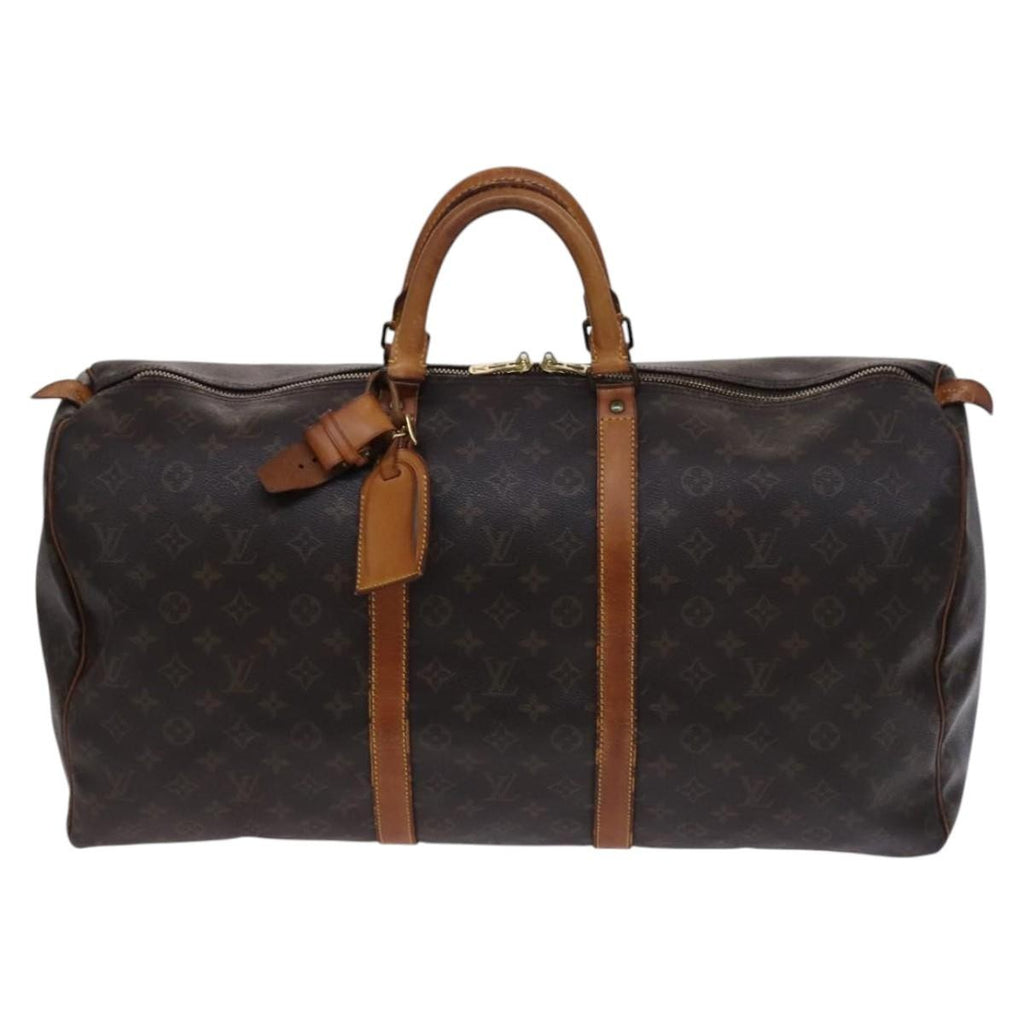 Louis Vuitton Keepall Bag Monogram Canvas Brown Canvas Travel Bag