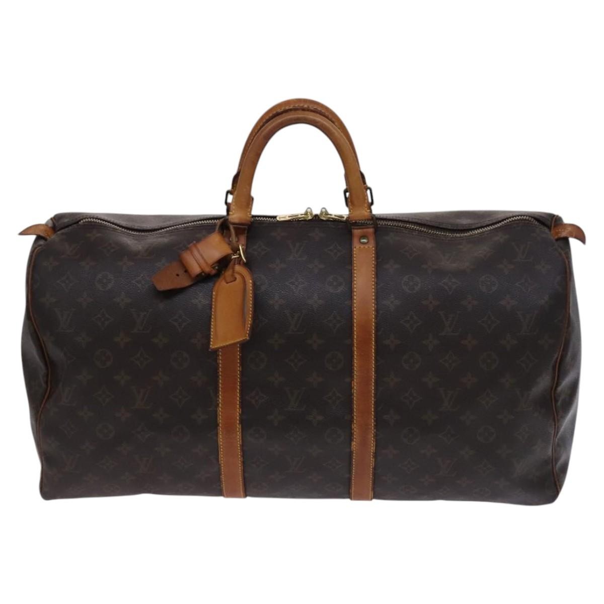 Louis Vuitton Keepall Bag Monogram Canvas Brown Canvas Travel Bag