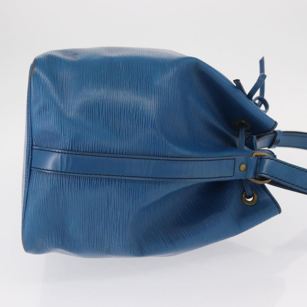 Louis Vuitton Petit Noe Handbag Epi Leather Blue Leather Shoulder Bag