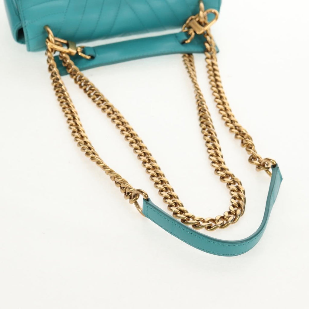 Louis Vuitton New Wave Chain Bag Quilted Leather Blue Leather Shoulder Bag
