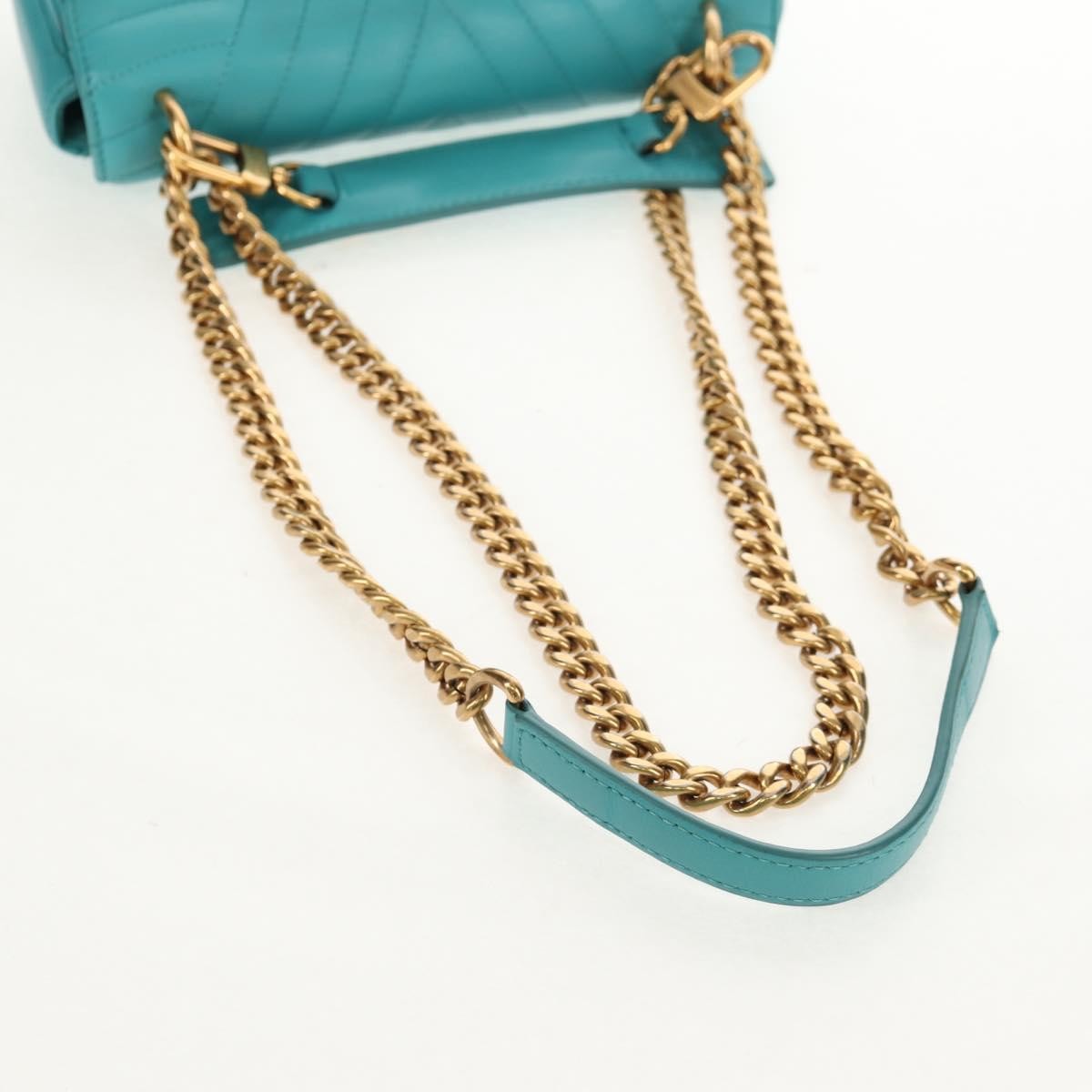 Louis Vuitton New Wave Chain Bag Quilted Leather Blue Leather Shoulder Bag