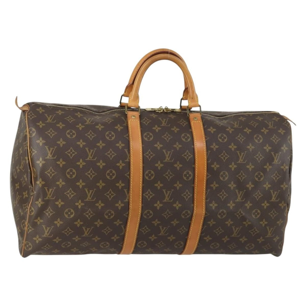 Louis Vuitton Keepall Bag Monogram Canvas Brown Canvas Travel Bag