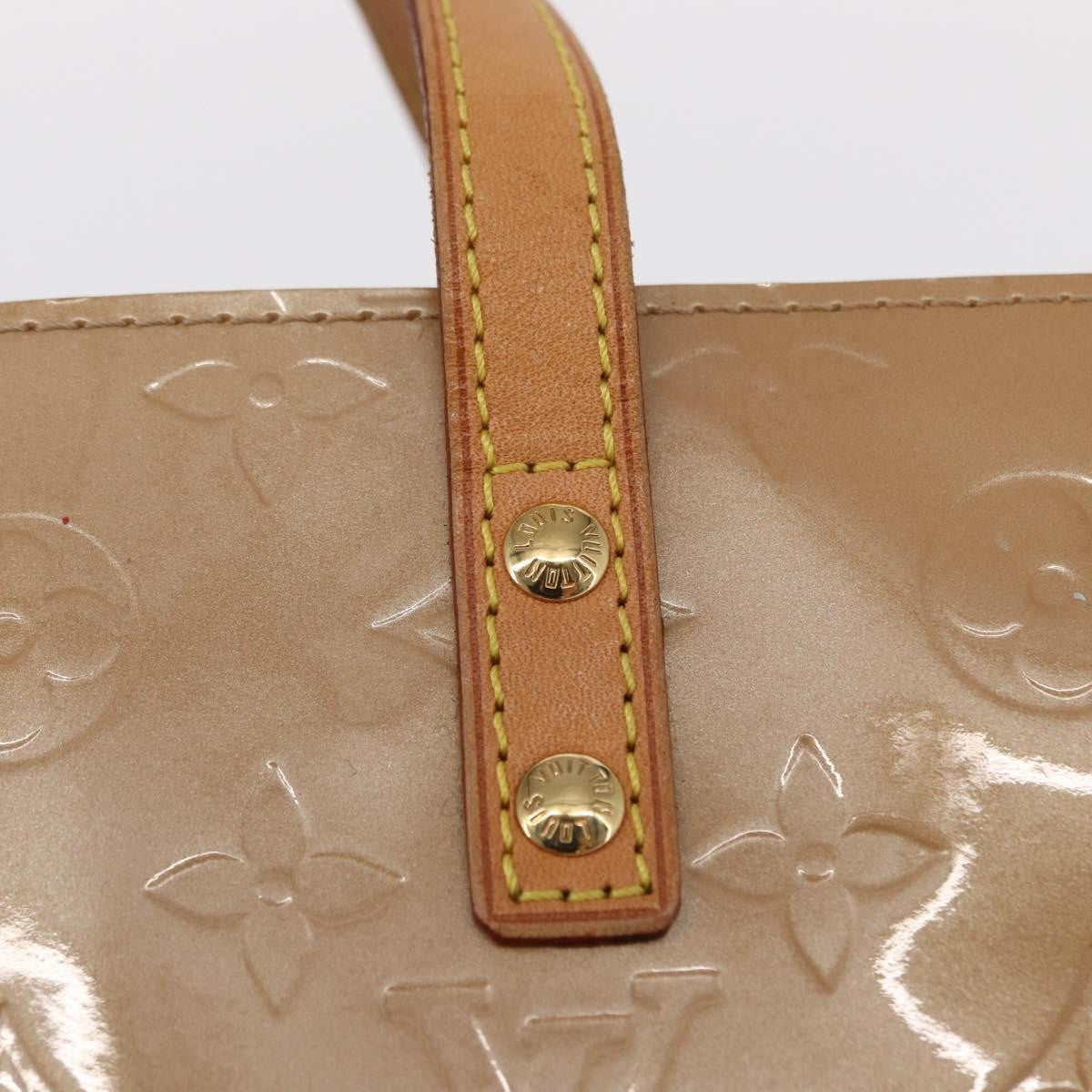 Louis Vuitton Reade Handbag Monogram Vernis Beige Patent_Leather Handbag