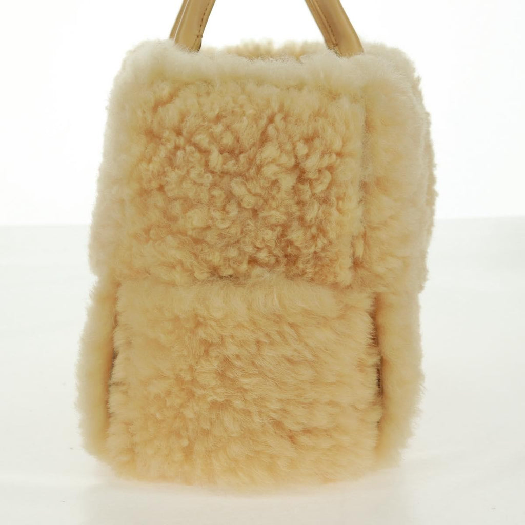 Bottega Veneta Arco Tote Intrecciato Shearling Yellow Leather Tote Bag Bag