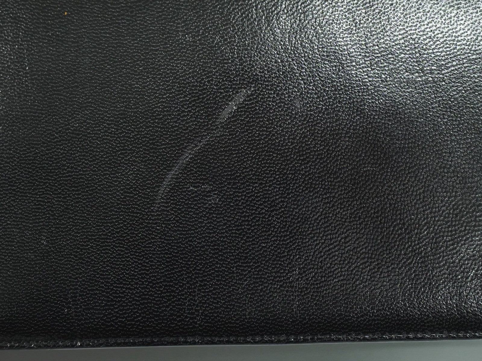 Saint Laurent Vintage Shoulder Bag Leather Black Leather Shoulder Bag Bag (Pre-Owned)