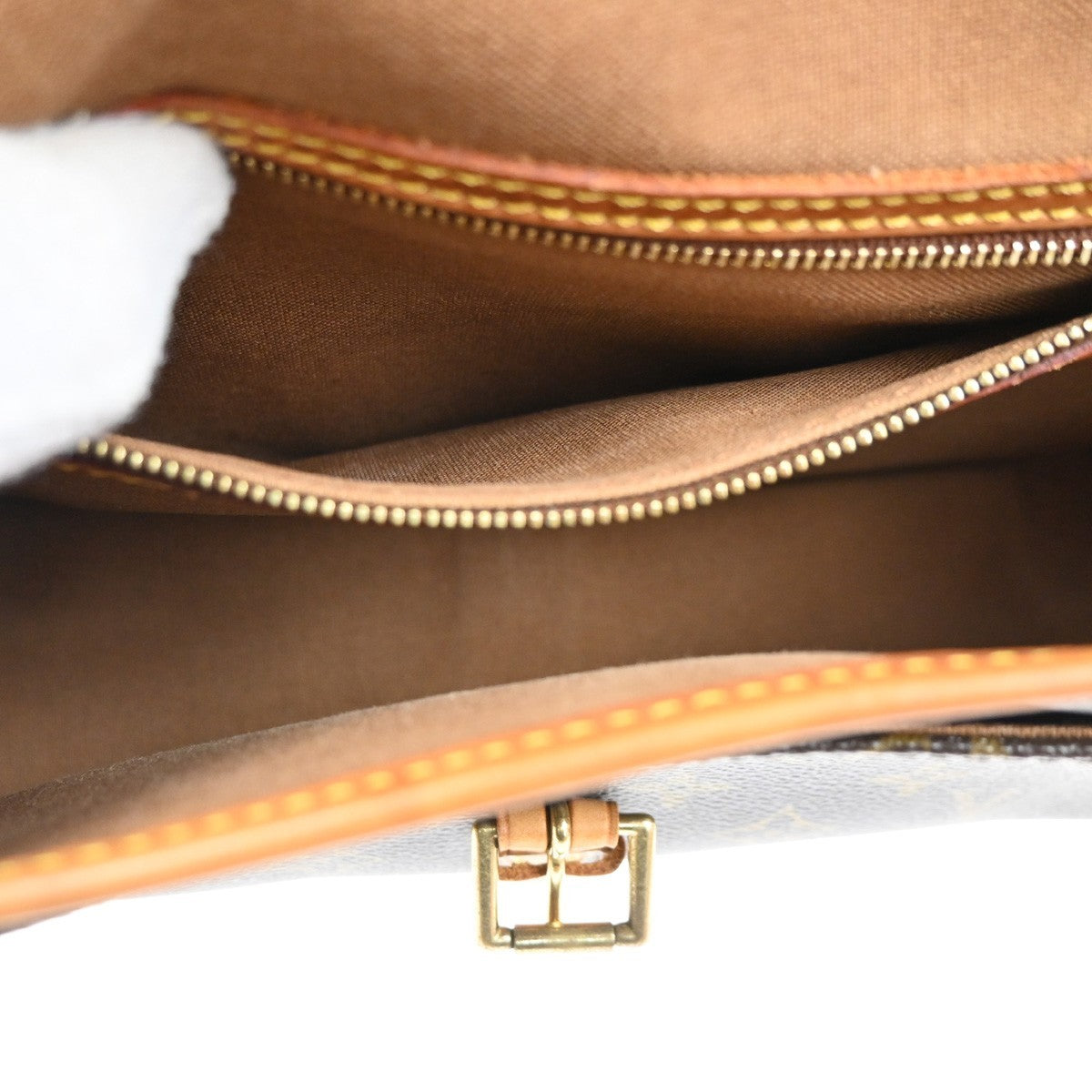 Louis Vuitton Sologne Handbag Monogram Canvas Brown Canvas Shoulder Bag
