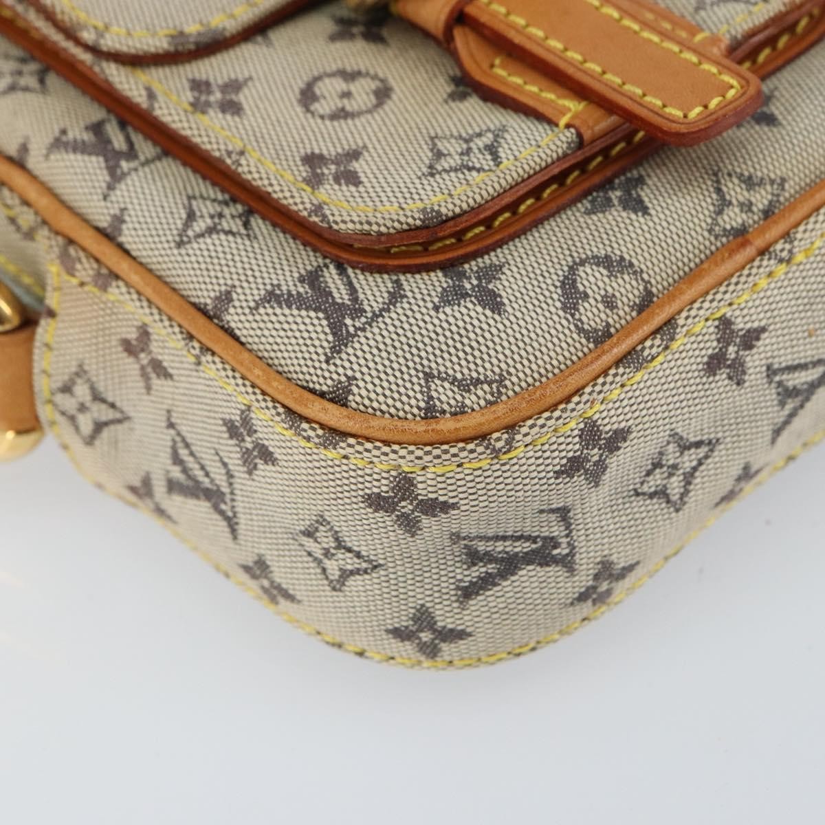 Louis Vuitton Juliette Crossbody Bag Mini Lin Blue Canvas Shoulder Bag