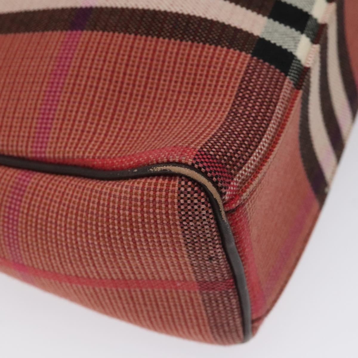 Burberry Nova Check Shoulder Bag Canvas Red Canvas Shoulder Bag