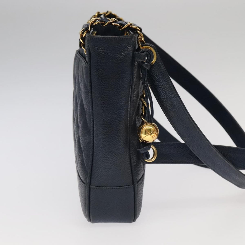 Chanel Vintage Shoulder Bag Leather Navy Leather Shoulder Bag Bag