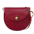Christian Dior Vintage Shoulder Bag Leather Red Leather Shoulder Bag Bag (Pre-Owned)