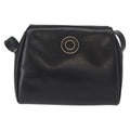 Celine Vintage Circle Logo Crossbody Bag Leather Black Leather Shoulder Bag Bag