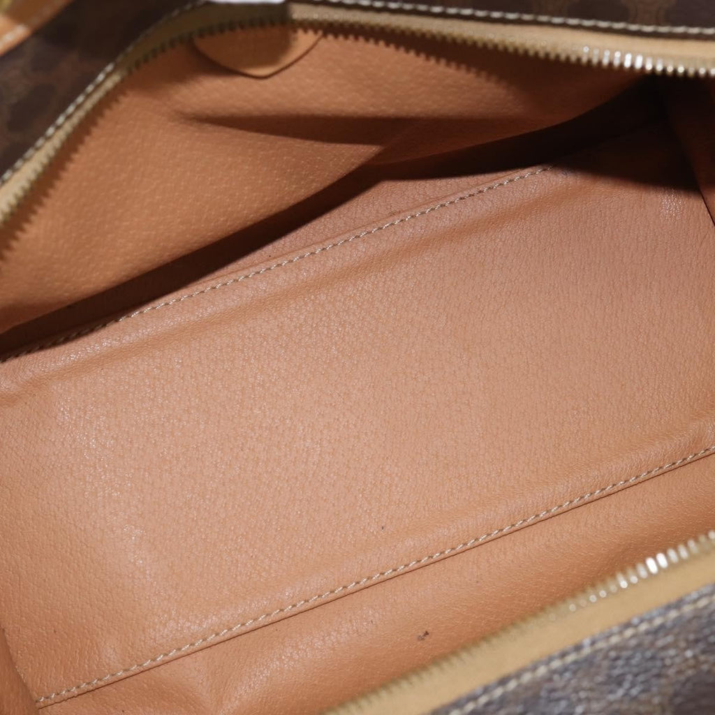 Celine Vintage Macadam Tote Bag Canvas Brown Canvas Tote Bag Bag