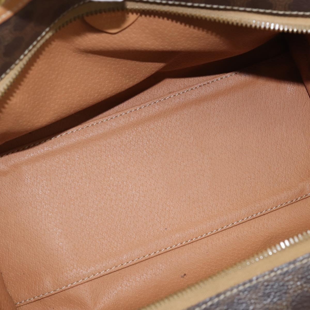 Celine Vintage Macadam Tote Bag Canvas Brown Canvas Tote Bag Bag