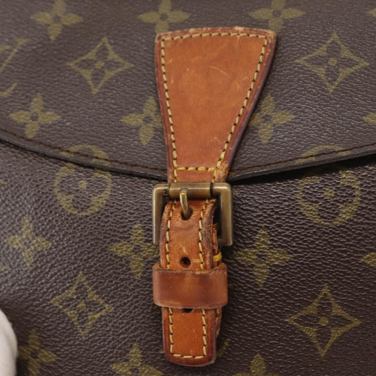 Louis Vuitton Jeune Fille Handbag Monogram Canvas Brown Canvas Shoulder Bag