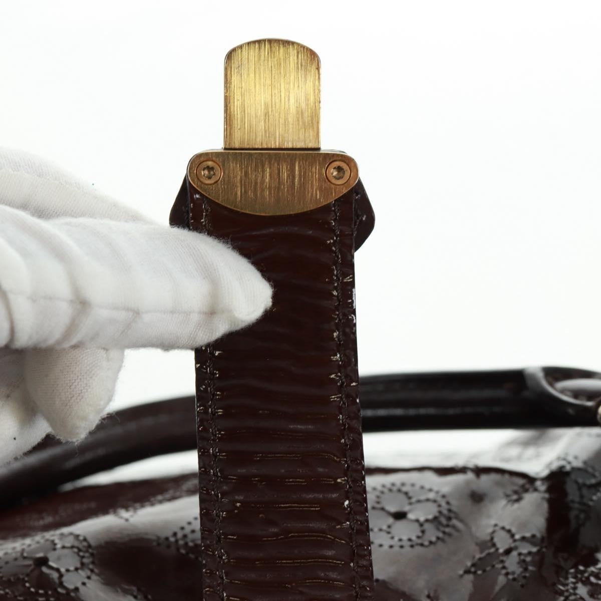 Louis Vuitton L Hobo Surya Leather Brown Patent_Leather Tote Bag